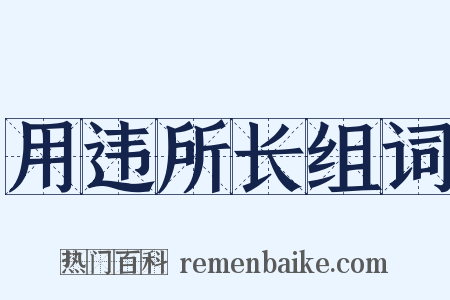 用违所长组词是什么意思的图片